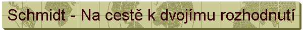 Schmidt - Na cest k dvojmu rozhodnut